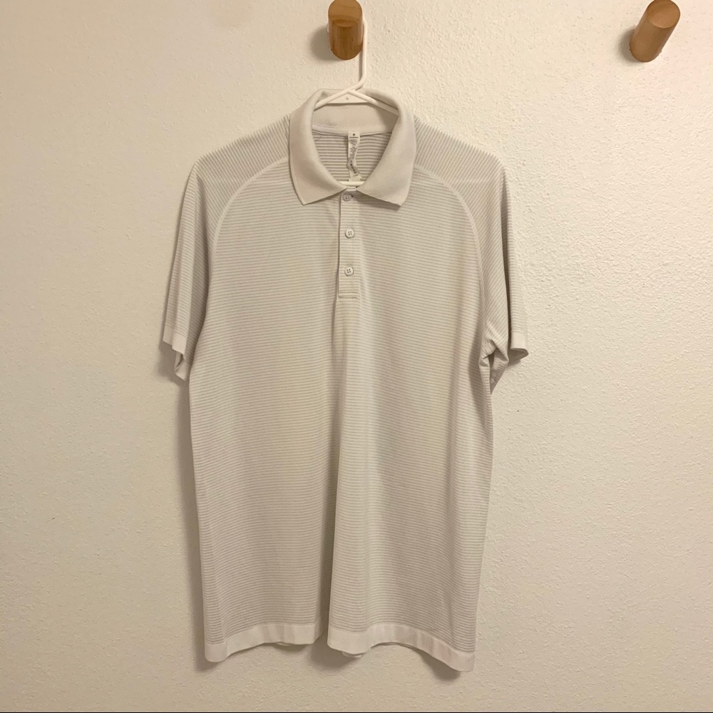 🏌🏻👕 Lululemon Golf Polo with Gray Stripes